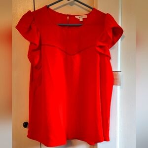 Ruffle sleeve blouse size L